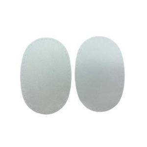 Coppia toppe scamosciate ovali termoadesive