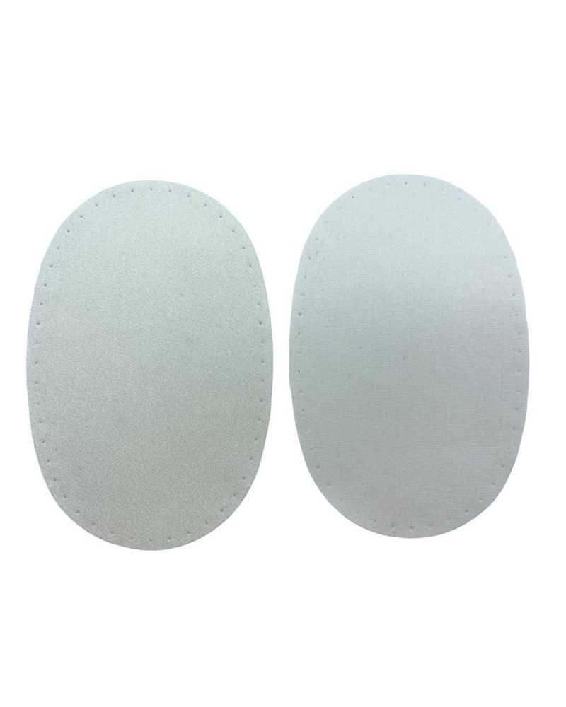 Coppia toppe scamosciate ovali termoadesive