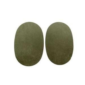 Coppia toppe scamosciate ovali termoadesive