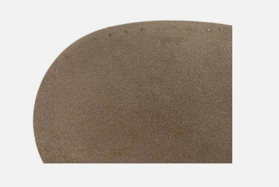 Coppia toppe scamosciate ovali termoadesive