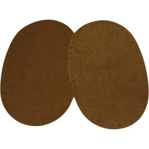 Coppia toppe scamosciate ovali termoadesive