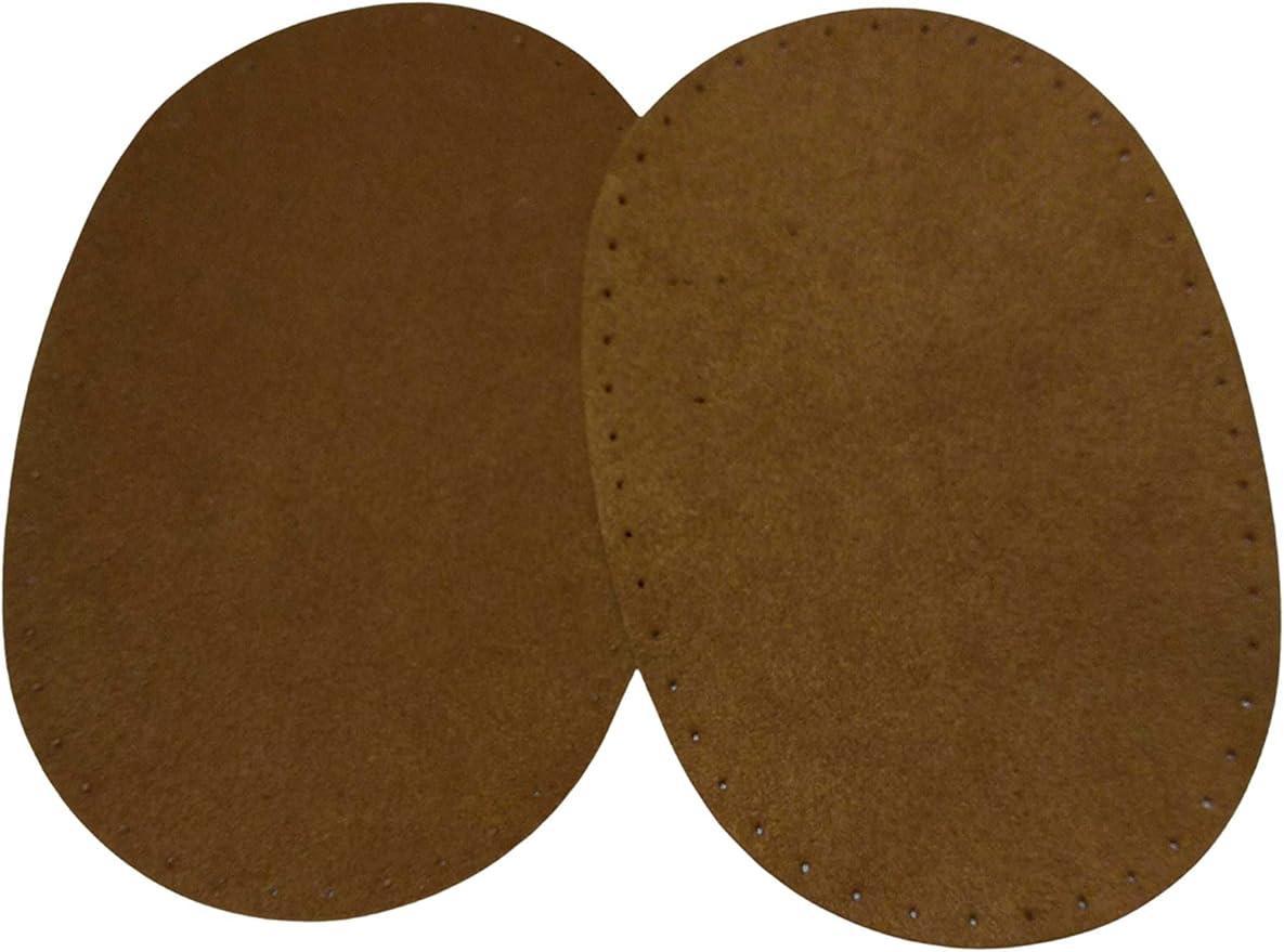 Coppia toppe scamosciate ovali termoadesive