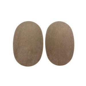 Coppia toppe scamosciate ovali termoadesive