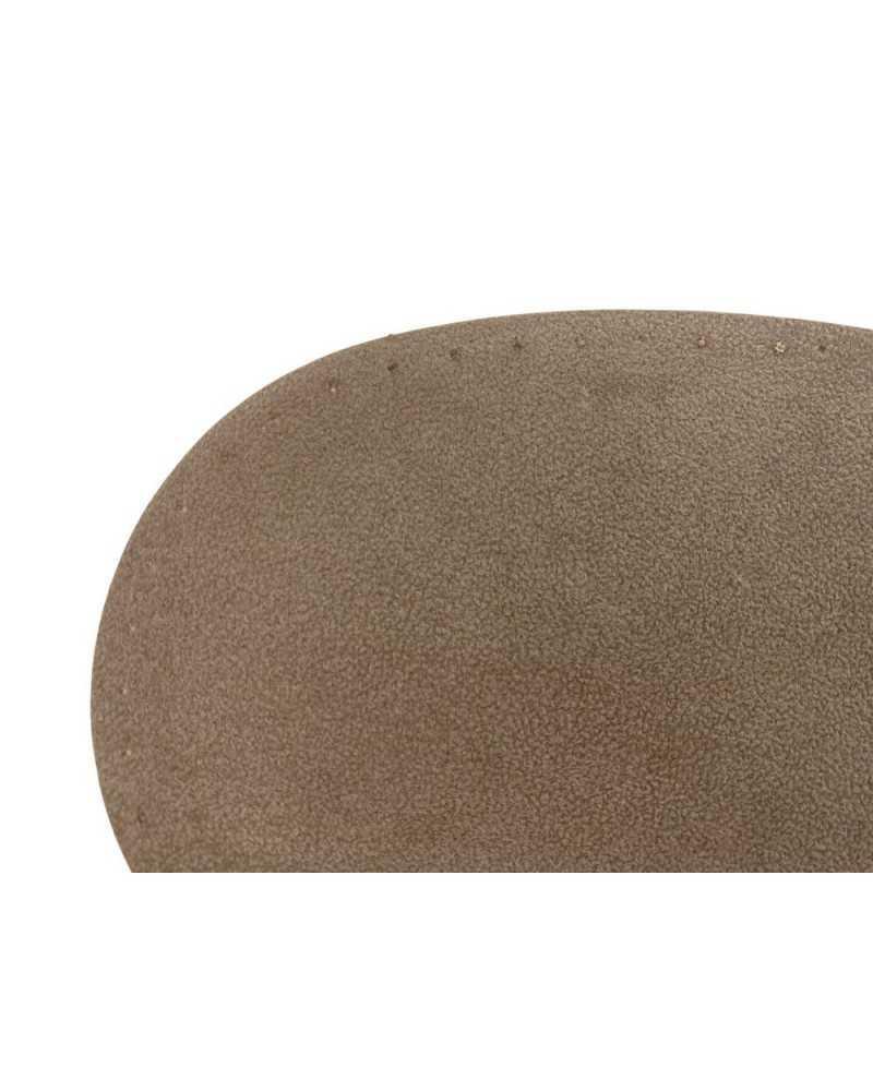 Coppia toppe scamosciate ovali termoadesive