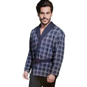 Giacca da camera  uomo invernale quadri blu linea prestige