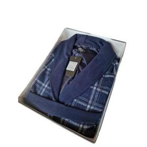 Giacca da camera  uomo invernale quadri blu linea prestige