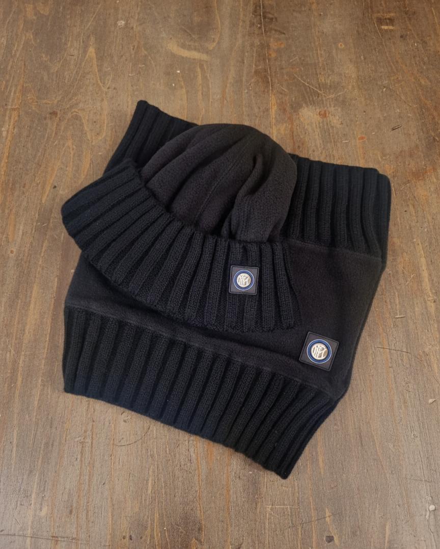 Set scaldacollo e zuccotto da adulto compatibile con Inter