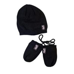 Set cappello e moffole neonato compatibile con juventus