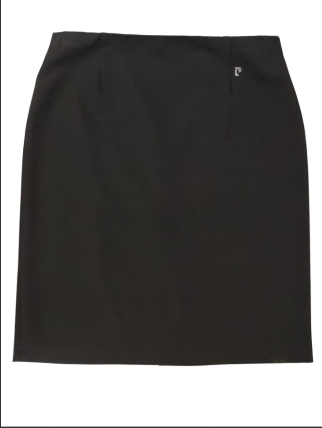 pierre cardin gonna elastico vita poly gabardine elasticizzata  nero - foto 1