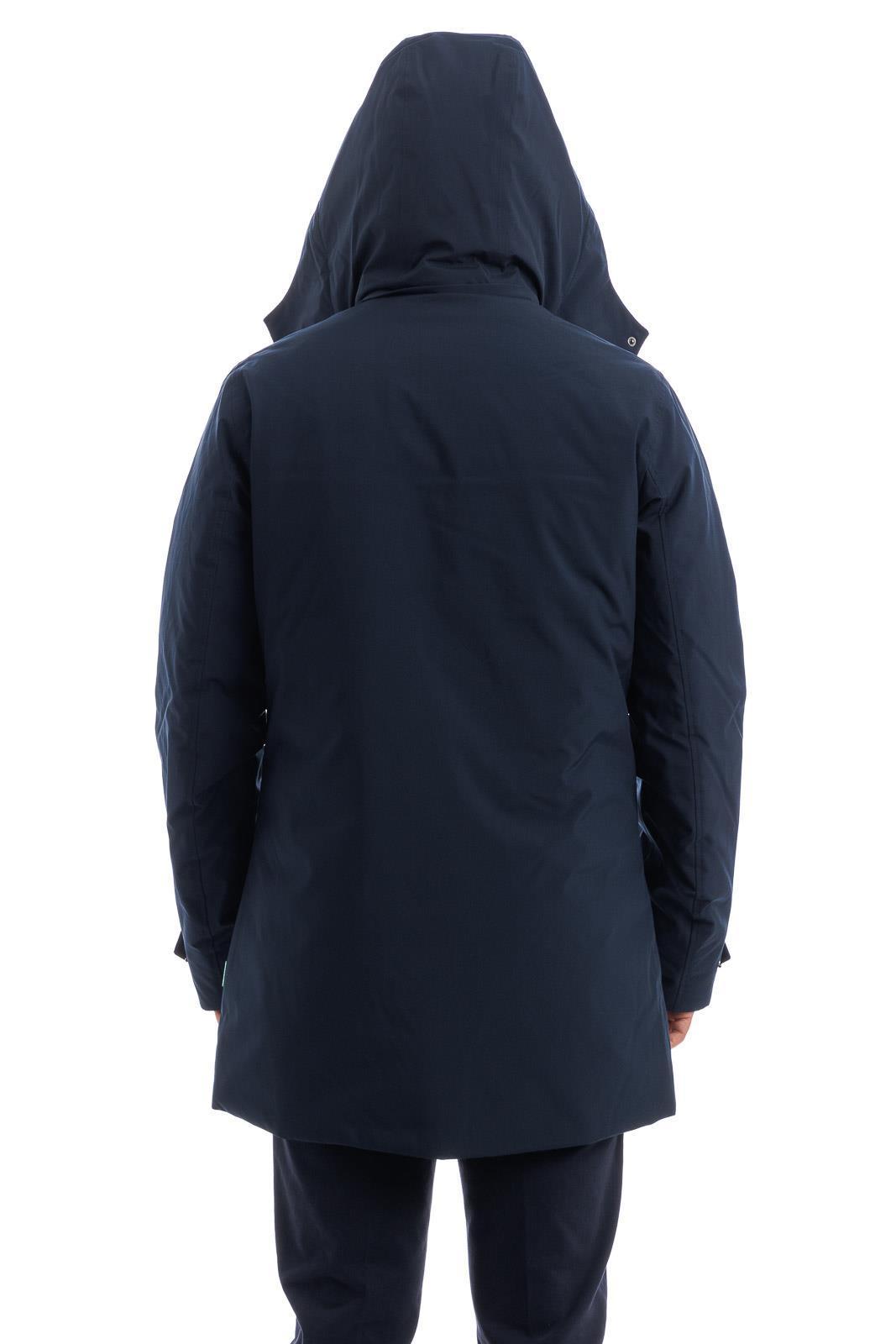 Giaccone uomo con cappuccio blu Save The Duck