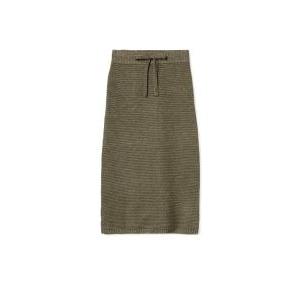 Gonna in maglia da donna  verde militare