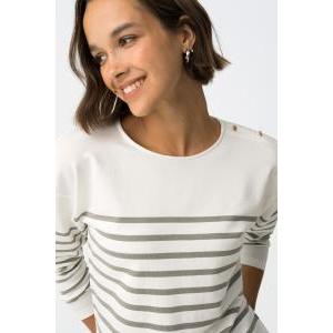 T-shirt manica lunga a righe  donna