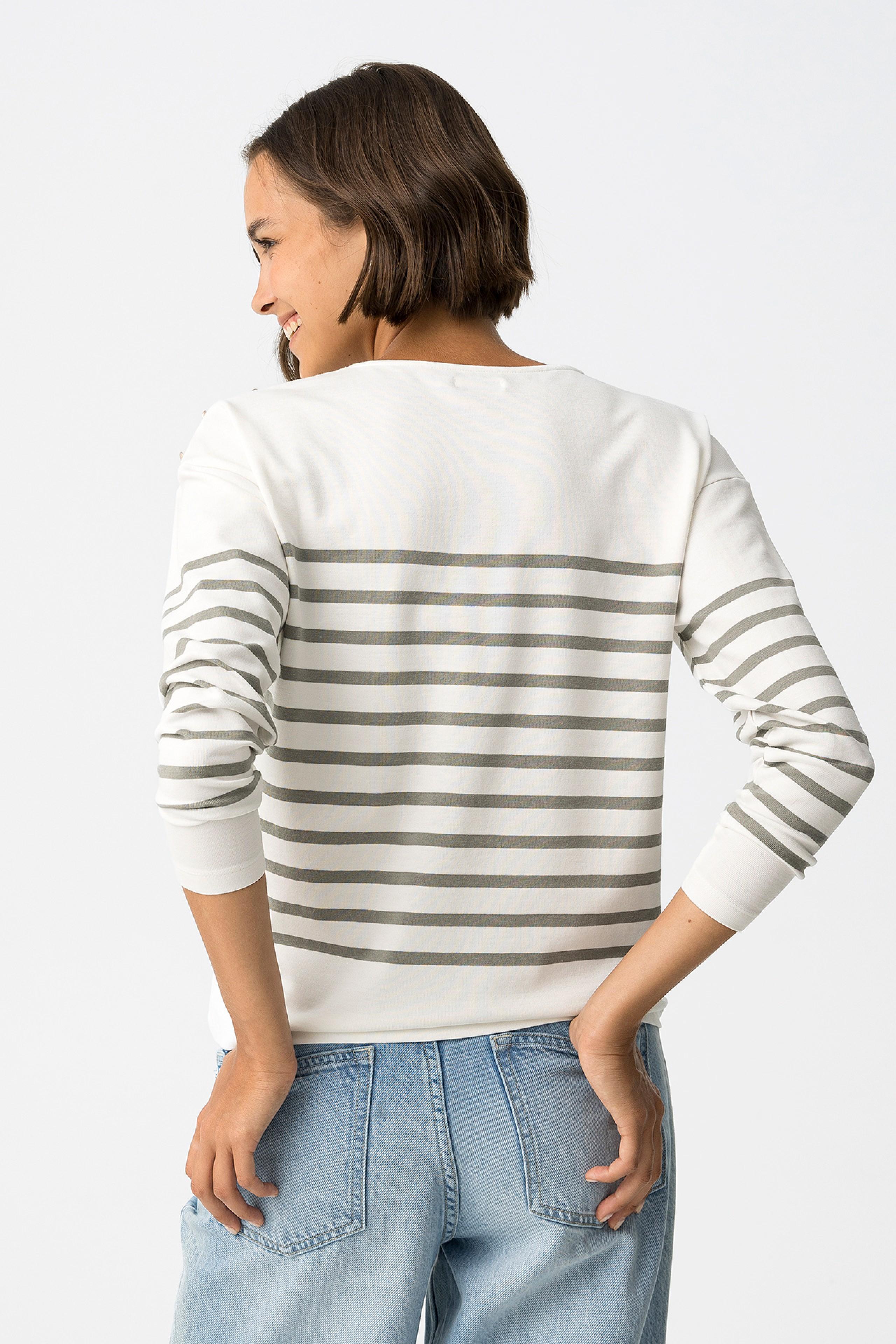 T-shirt manica lunga a righe Tiffosi donna