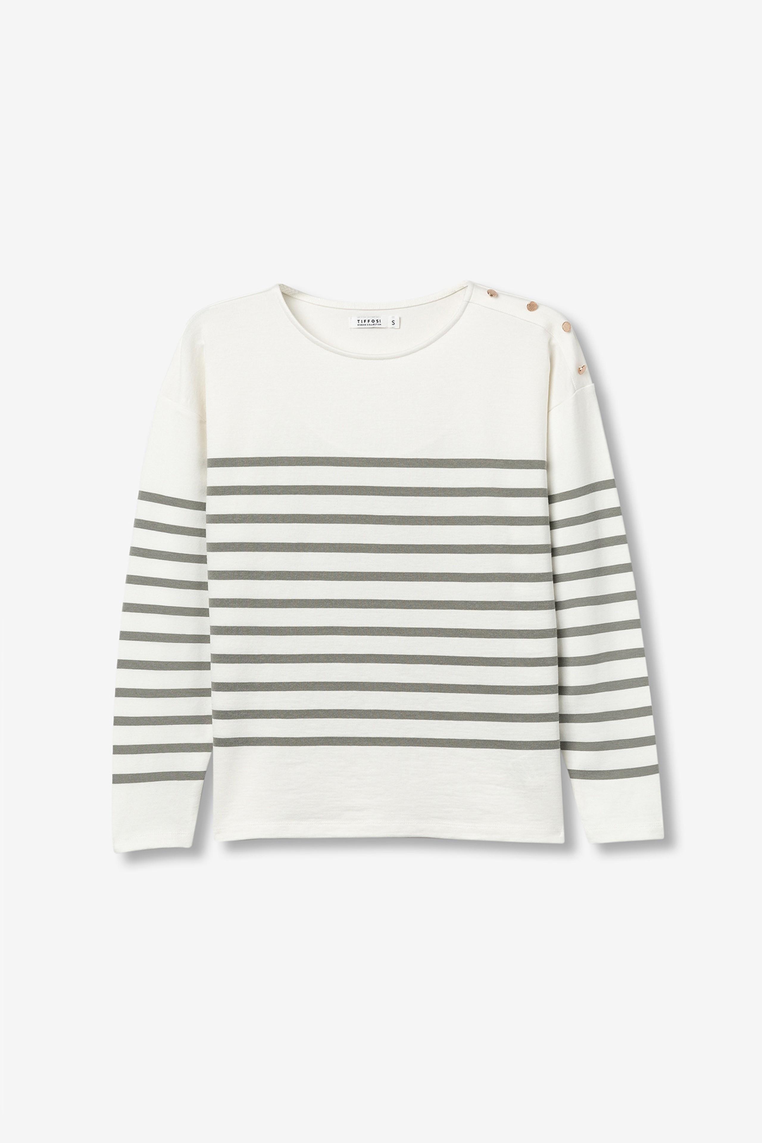 T-shirt manica lunga a righe Tiffosi donna