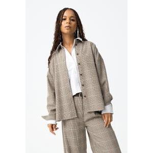 Camicia oversize scozzese donna