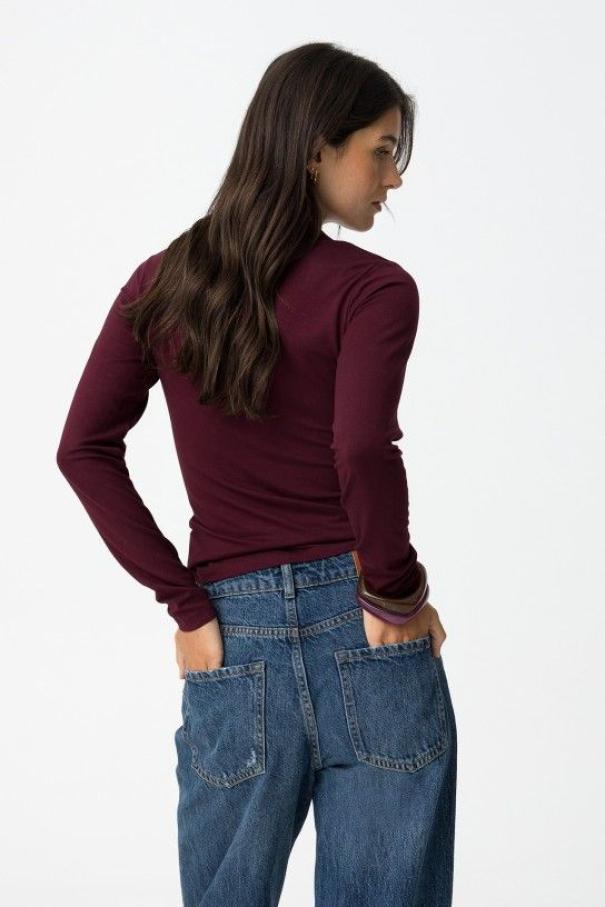 Maglia manica lunga bordeaux donna Tiffosi