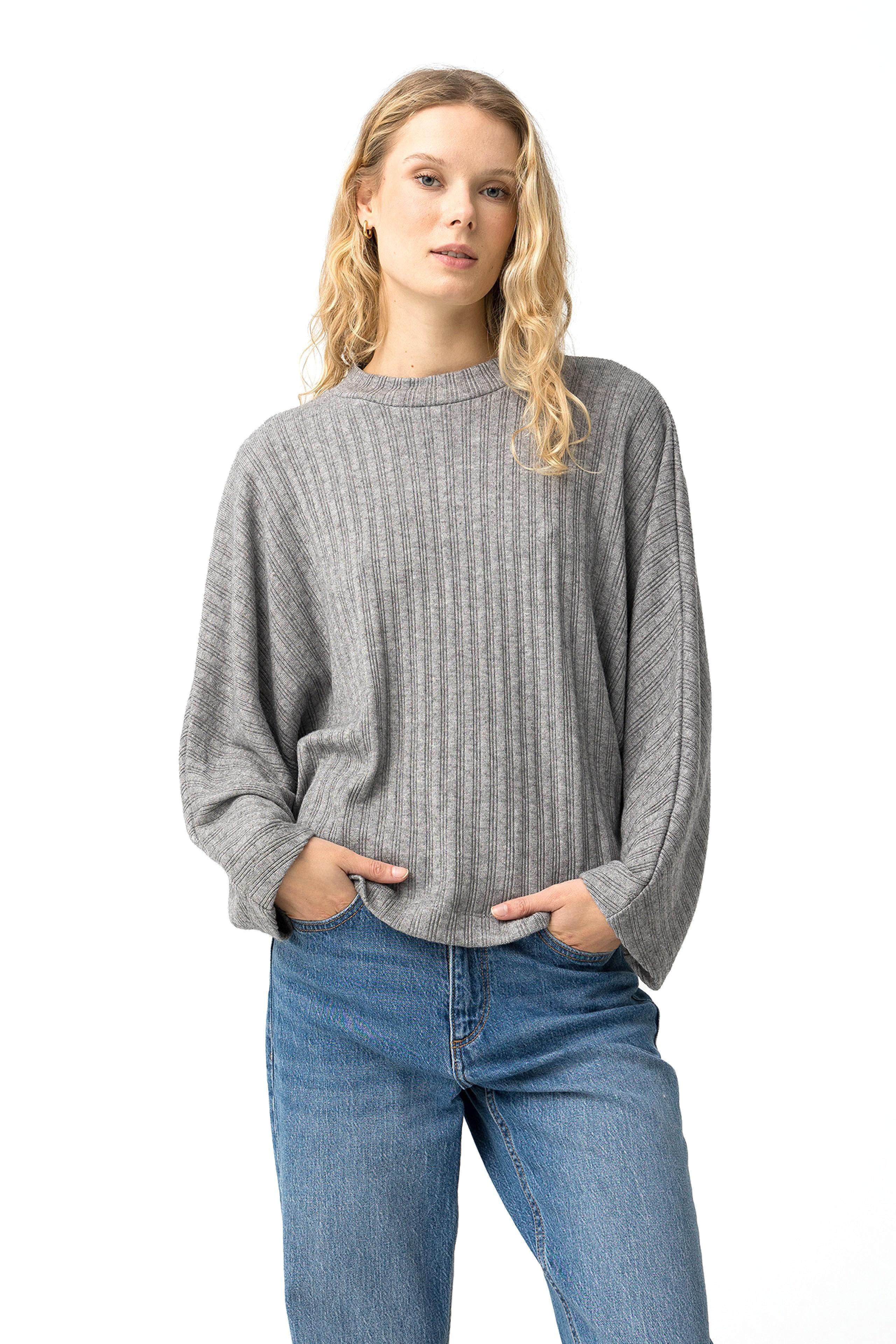 Maglioncino manica lunga grigio Tiffosi donna