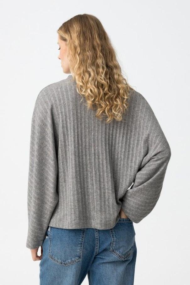 Maglioncino manica lunga grigio Tiffosi donna