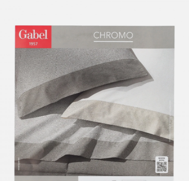 gabel lenzuolo 2p chromo puntinato grigio - foto 3