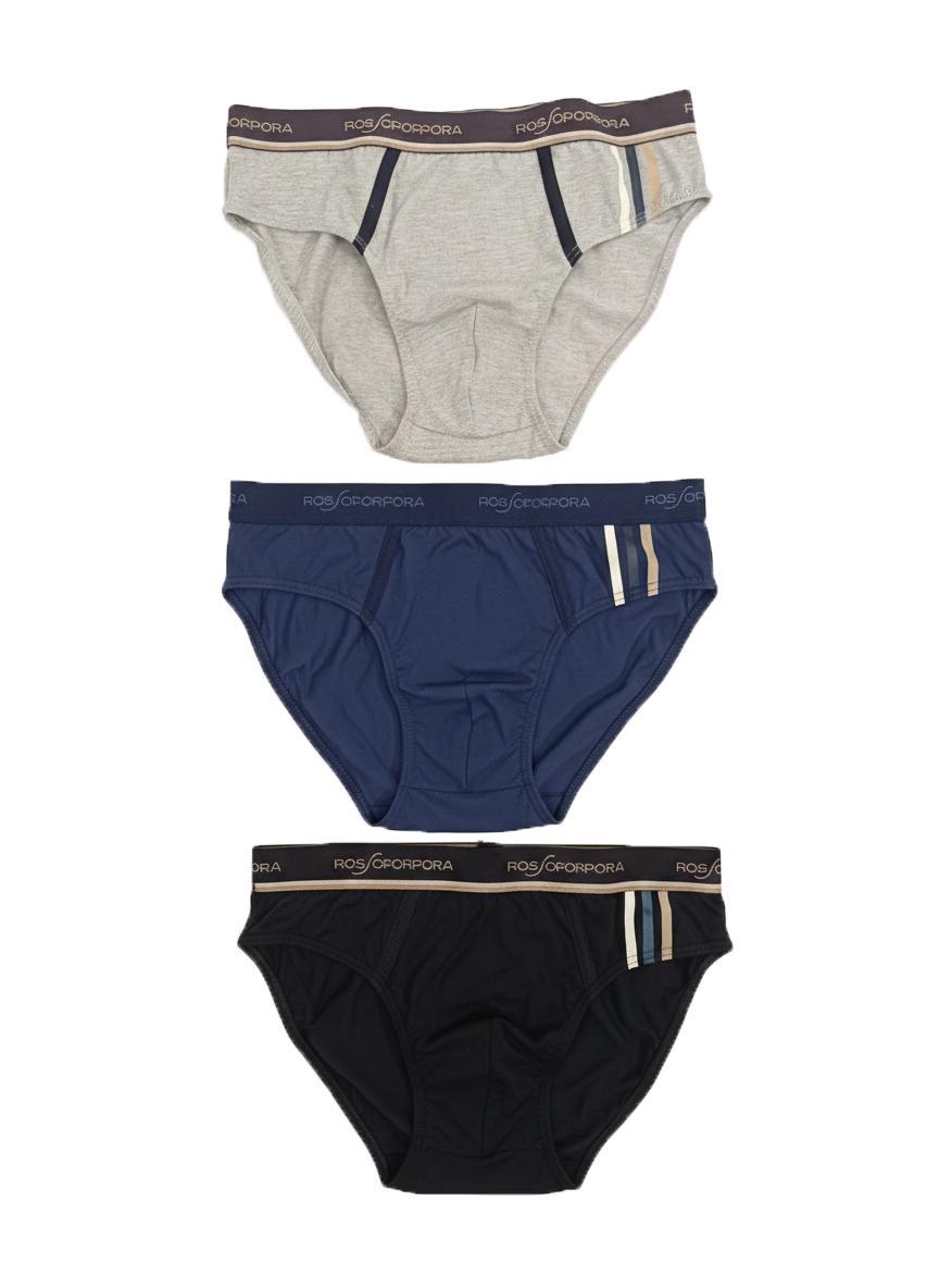 Tris slip uomo Rossoporpora cotone elasticizzato Multicolore US2111