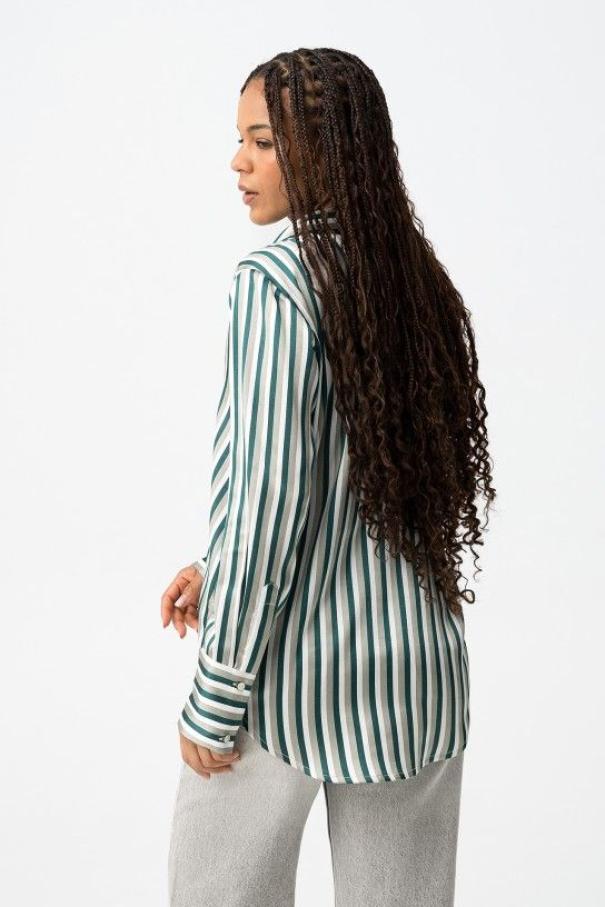 Camicia in raso a righe donna Tiffosi