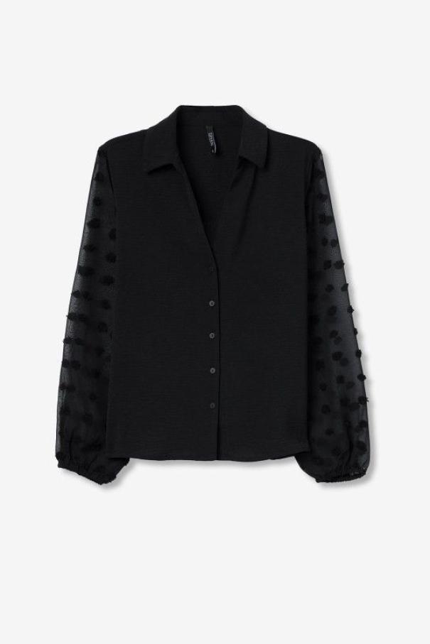 Camicia con maniche a palloncino ricamate Tiffosi donna