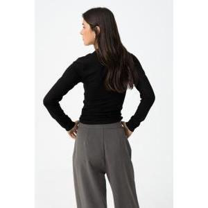 Maglia maniche lunghe con scollo v donna