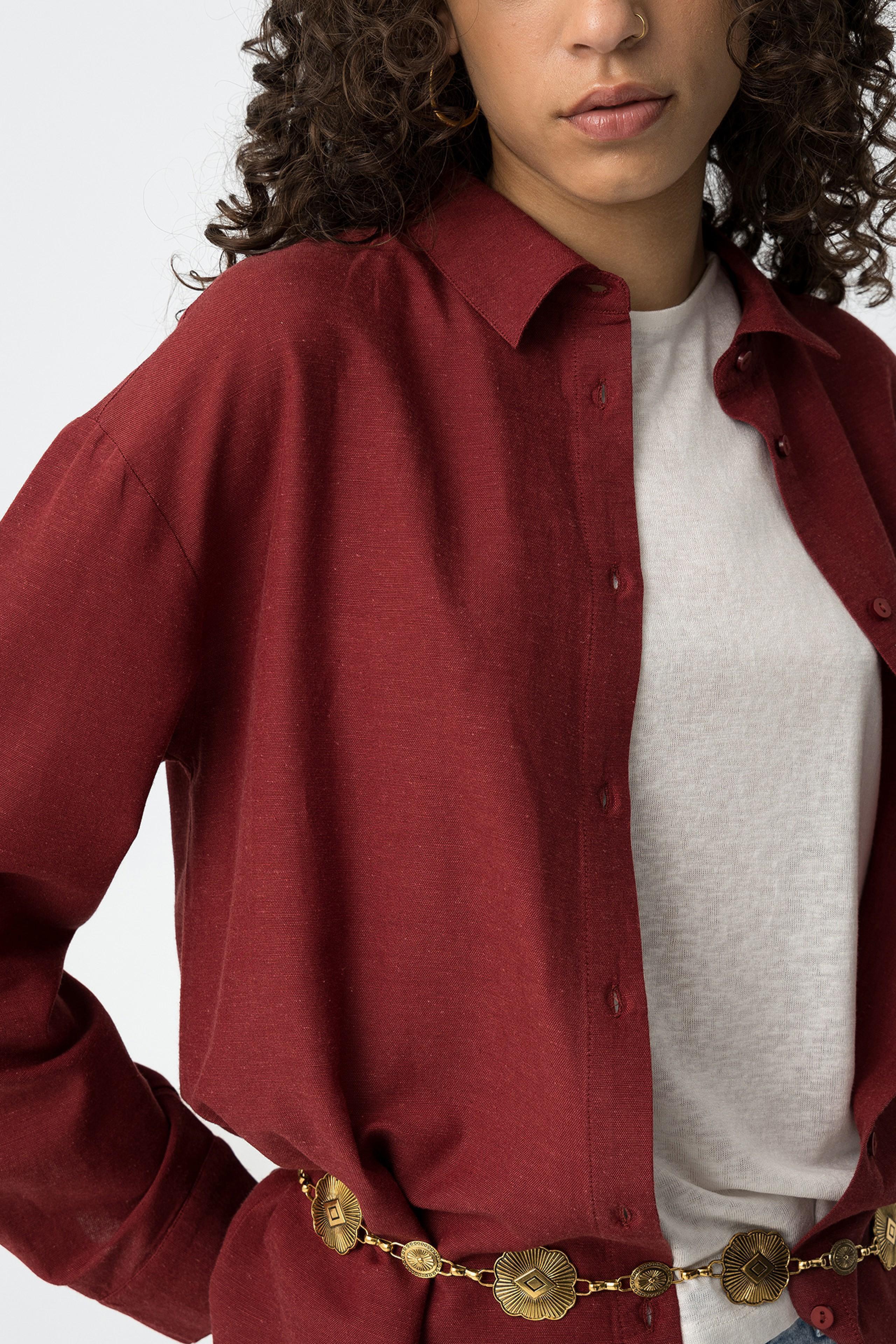 Camicia relaxed fit misto lino Tiffosi donna