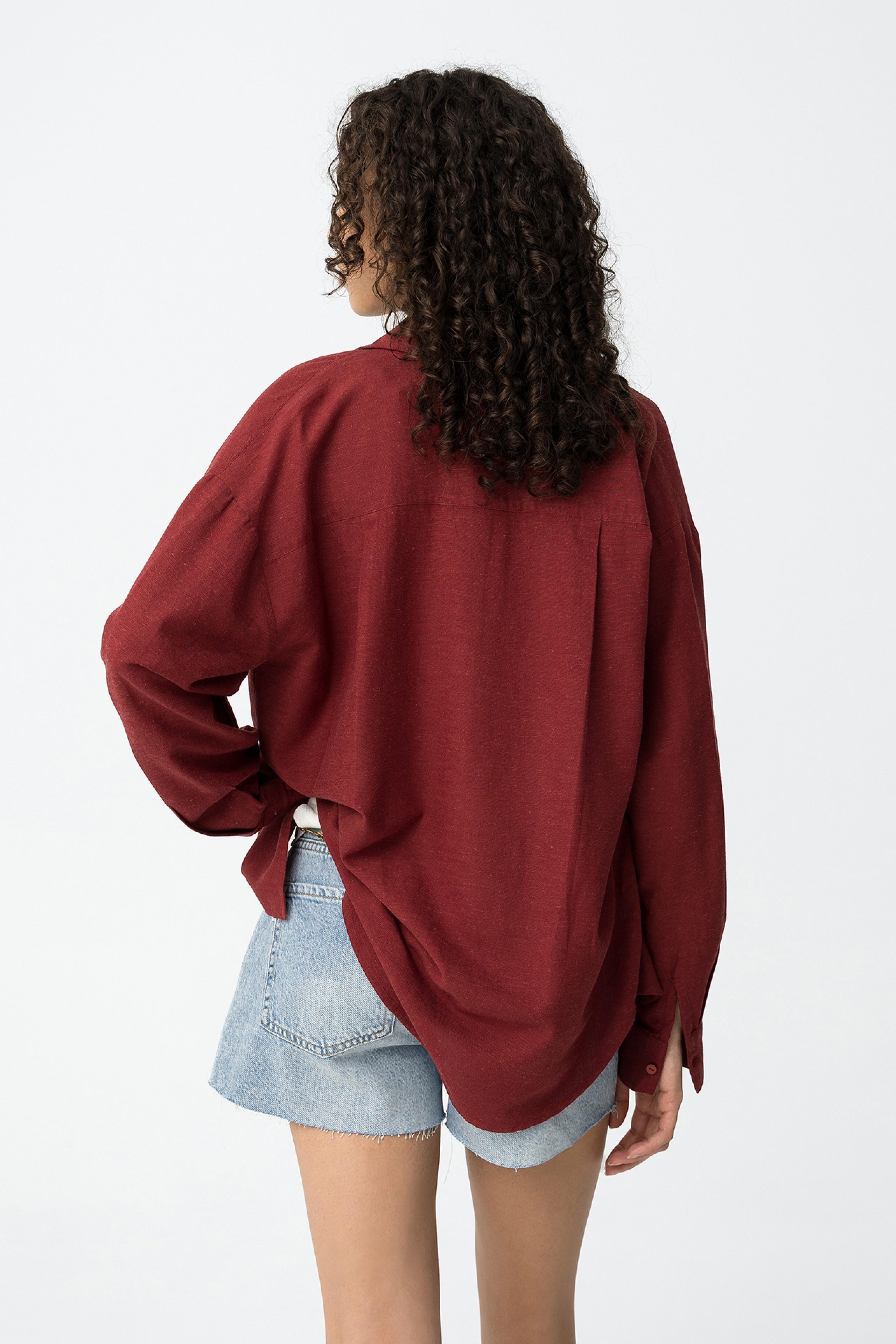 Camicia relaxed fit misto lino Tiffosi donna