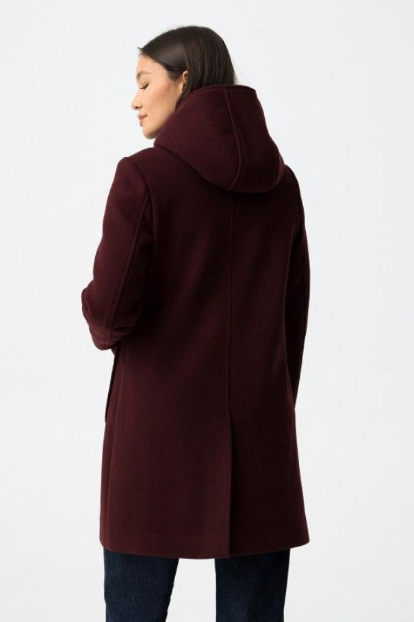Cappotto lungo in panno bordeaux donna Tiffosi