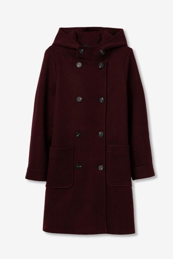 Cappotto lungo in panno bordeaux donna Tiffosi