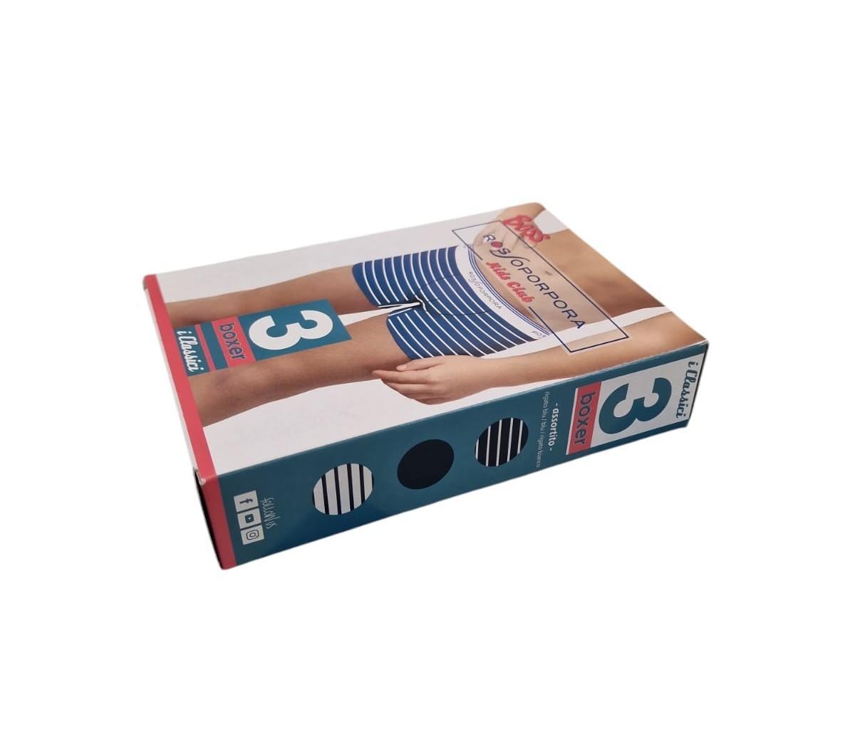 Tris boxer bambino Rossoporpora