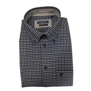 Camicia flanella quadretti regular fit blu