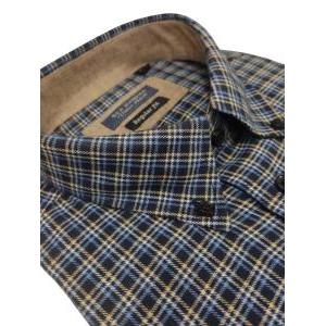 Camicia flanella quadretti regular fit blu royal