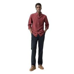 Camicia manica lunga uomo cotone bordeaux