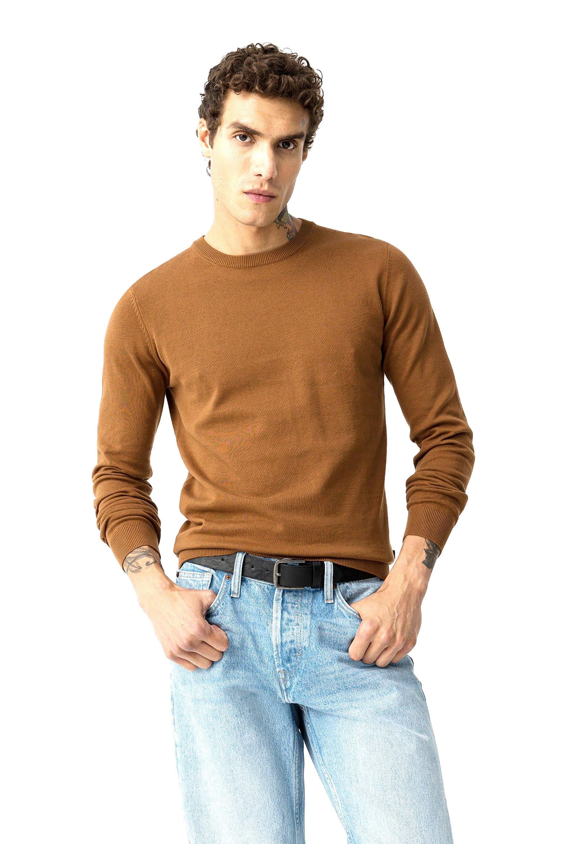 Maglioncino cotone uomo Tiffosi marrone