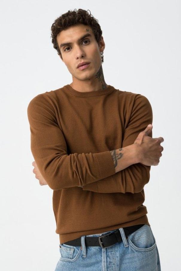 Maglioncino cotone uomo Tiffosi marrone