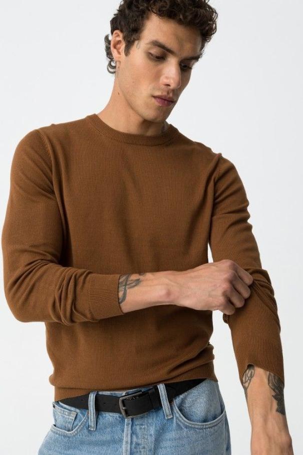 Maglioncino cotone uomo Tiffosi marrone