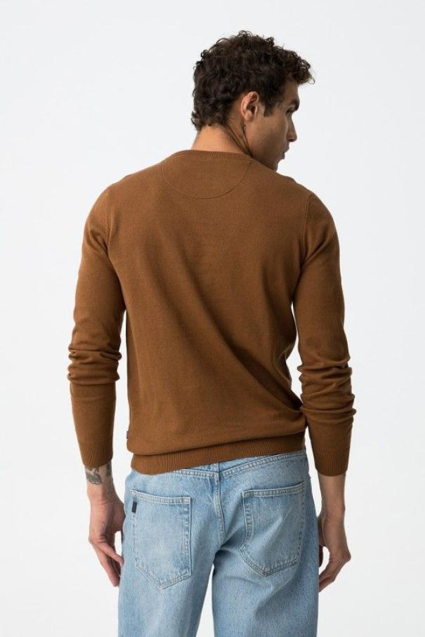 Maglioncino cotone uomo Tiffosi marrone