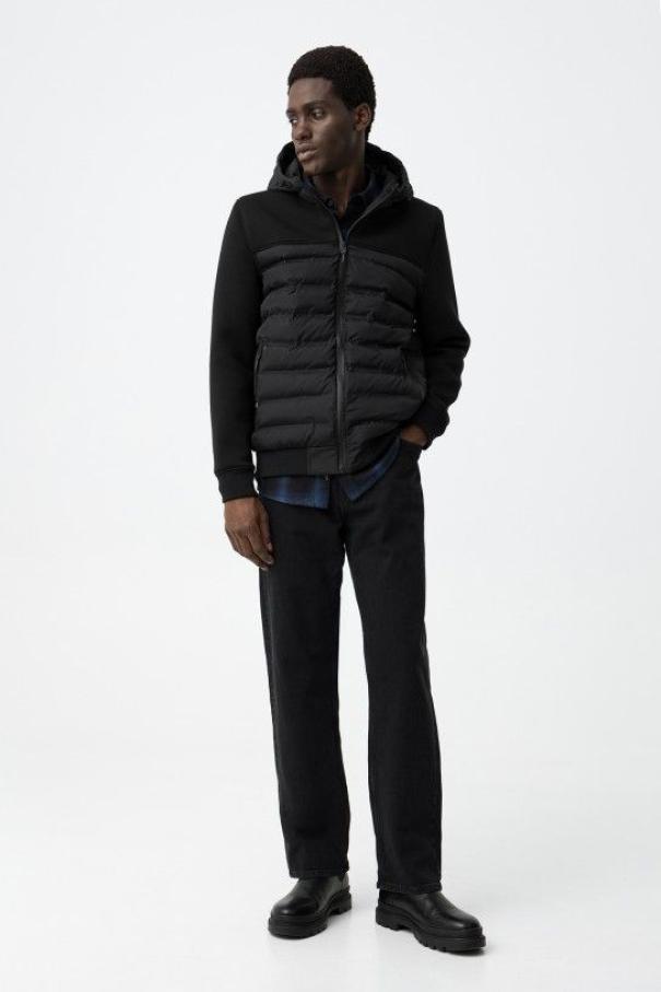 Giubbino trapuntato nero da uomo Tiffosi