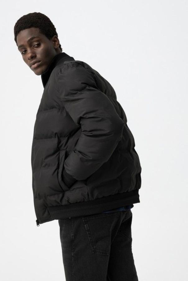 Giubbino nero trapuntato da uomo Tiffosi