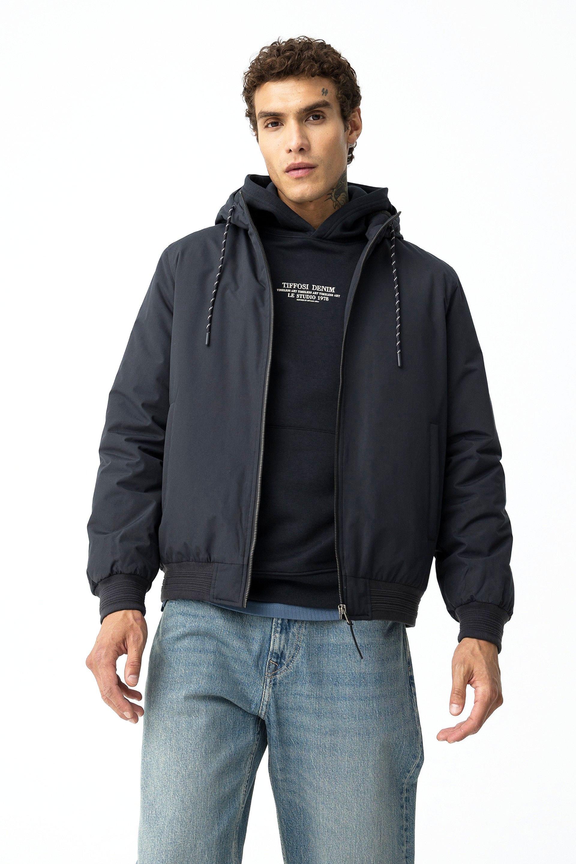 Giaccone antivento blu da uomo Tiffosi