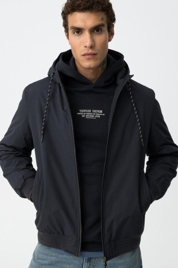 Giaccone antivento blu da uomo Tiffosi