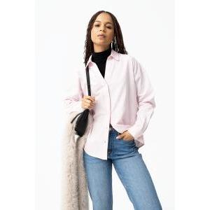 Camicia a righe rosa donna