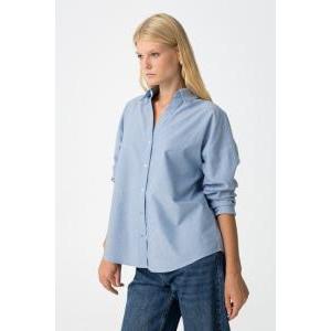 Camicia donna scollo v  celeste