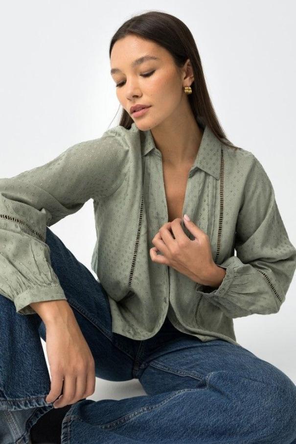 Camicia donna verde salvia Tiffosi