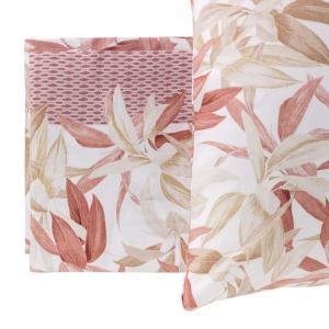 Completo letto matrimoniale cotone foglie