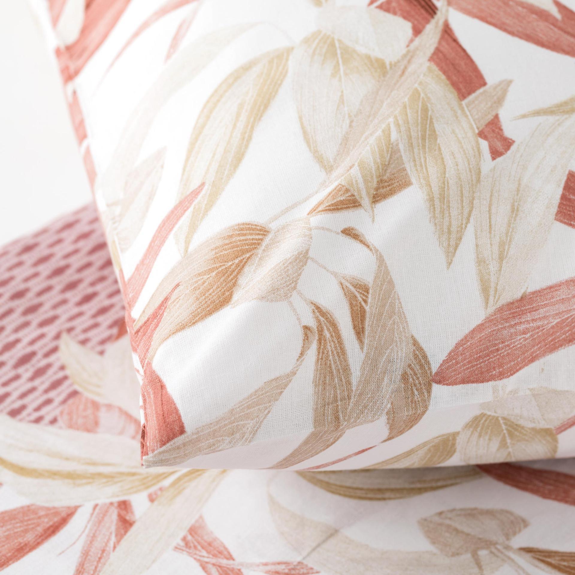 Completo letto matrimoniale cotone foglie Linea Oro