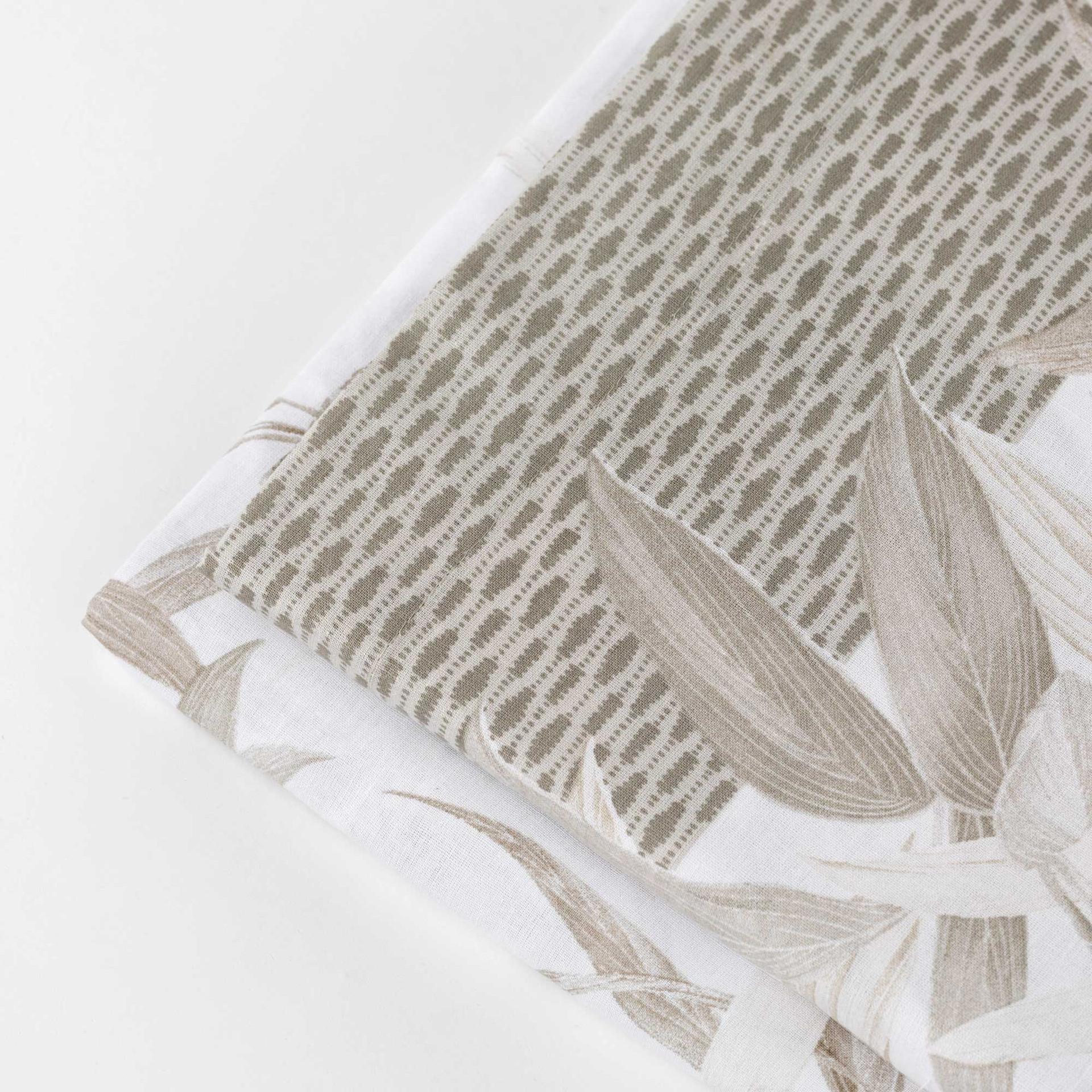 Completo matrimoniale in cotone foglie Linea Oro