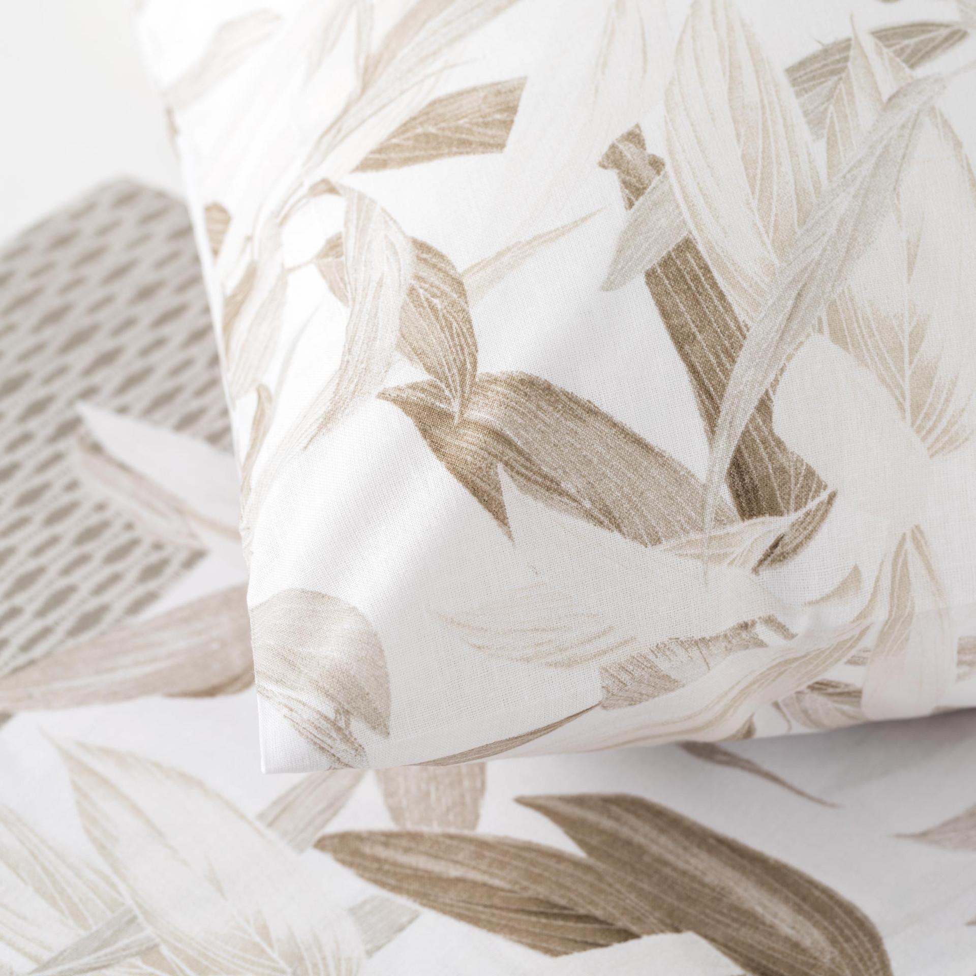 Completo matrimoniale in cotone foglie Linea Oro